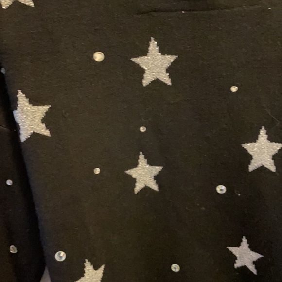 NWT Metallic Star Sweatshirt With Rhinestones - Picture 2 of 3